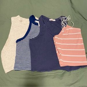 Cropped shirt tank top